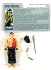 vtg G.I. Joe ARAH Action Figure Quick Kick Silent Weapons Complete file card