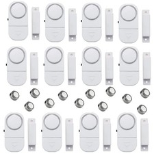 12 Pack Wireless Security Window/Door Alarm, Magnetic Sensor Door Window Burg...