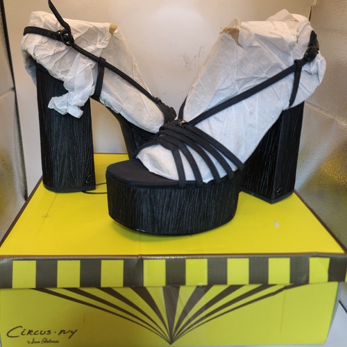 Circus NY Sam Edelman Siena schwarze Riemchen-Plateausandalen klobiger Blockabsatz 8,5 - Bild 2 von 13