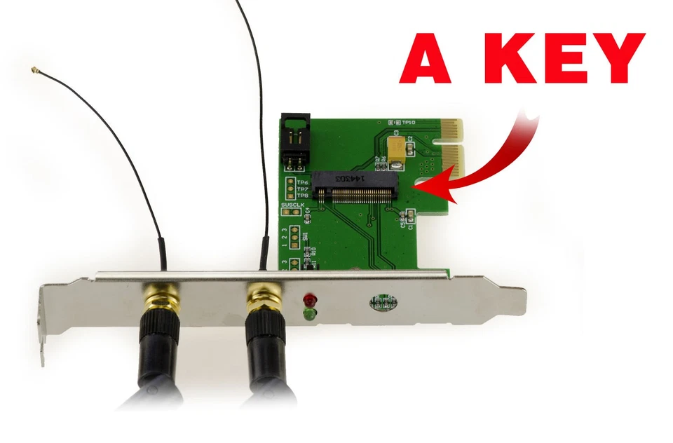 PCIe M2 A E+A KEY Controller Card - For Wifi Or Bluetooth Card - Image 2 of 2