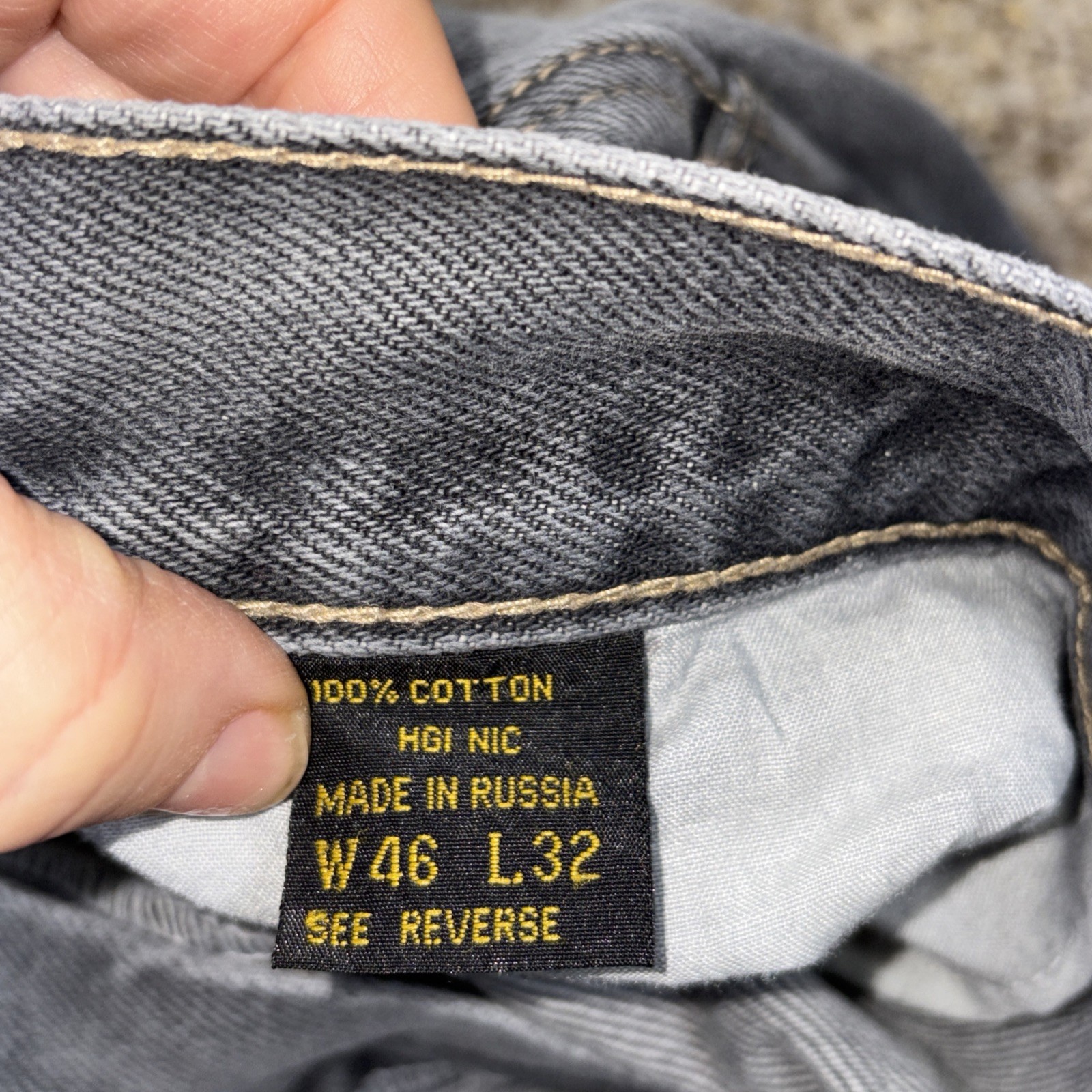 Urbanix Dynamic Jeans Mens 46x32 Black Carpenter Denim Fits 41 X 30 - View 6