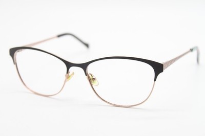 NEW VERA BRADLEY CARLIE VINES FLORAL VIF BLACK GOLD AUTHENTIC EYEGLASSES 53-16