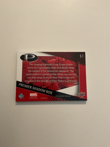2012 Marvel Premier Shadow Box Shadowbox Spider-Man Green Goblin S-1 - Picture 2 of 2