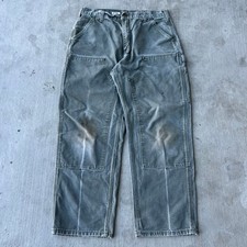 Vintage Y2K Carhartt green double knee work wear carpenter pants