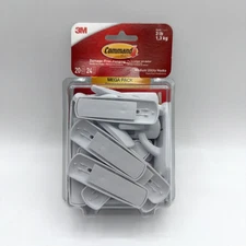 Command Medium Utility Hook 1 Pack White 20 Hooks 24 Strips 17001 1 Pack