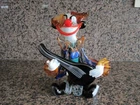 VINTAGE MURANO ART GLASS MULTICOLOR CLOWN FIGURINE 8.5"