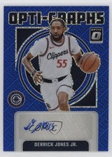2024 Donruss Optic Opti-Graphs Choice Blue Prizm /24 Derrick Jones Jr Auto 1o2