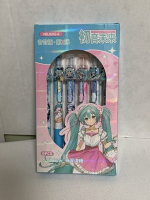 Hatsune Miku 6pc Gel Pen Set - Magical Mirai - 2021 Style Novelty