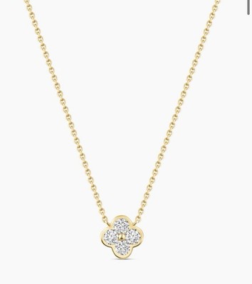 Electric Picks Crystal Charm Necklace Gold-tone