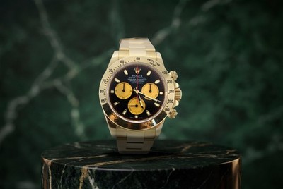 2014 Rolex Cosmograph Daytona ''Paul Newman'' 18K Gold UNPOLISHED 116528 40mm B&P