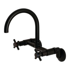 Kingston Brass KS414 Concord 1.8 GPM Widespread Bridge Kitchen - Black
