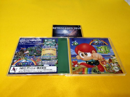RAINBOW ISLANDS  NEC PC ENGINE CD ROM SPINE CARD + REG CARD - Picture 2 of 4