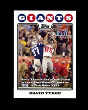 2008 Topps SUPER BOWL XLII DAVID TYREE AWESOME CATCH PHOTO! NY Giants 