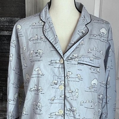 Sleepy jones x The New Yorker 100% cotton long sleeve two piece pajama set Small