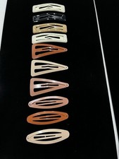 Lot of 10 Hair Barrette Clip Snap Clips Vintage to Now