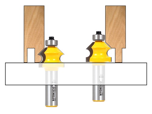Bevel & Bead Wainscoting Router Bit - 1/2" Shank - Yonico 13111 - 第 2/2 張圖片