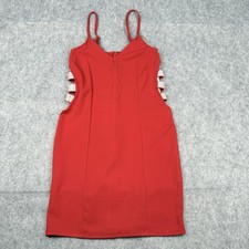 Almost Famous Womens Red Cutout Bands Glitter Spaghetti Strap Dress Size Large