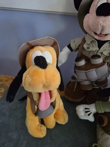 Disney Safari Plush Set Mickey Mouse, Pluto & Goofy 3 Pcs - Picture 6 of 6