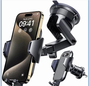 Support de téléphone de voiture VANMASS 4-7 pouces, noir d'encre