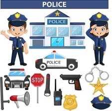 Polizei Polizist Essbar Tortenaufleger Torte Geburstag Zuckermasse +NAME