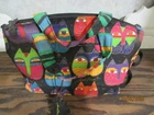 LAUREL BURCH FELINE FRIENDS CATS TOTE HAND BAG MULTICOLOR 12"X9" VGUC ""READ""