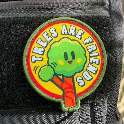 Disc Golf Pins Trees Are Friends Disc Golf Patch - Hook And Loop