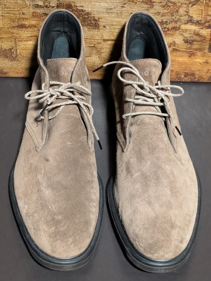 Hogan Chukka Botines Cuero Marrón Gamuza Para Hombre Talla US 9 / UK 8 Foto 2 de 4