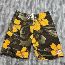 Billabong Shorts Mens 34 Brown Floral Cargo Board Shorts Swim Active Surf Tropic