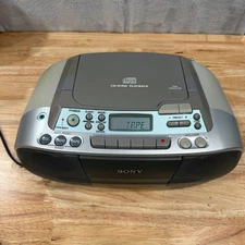 Sony CFD-S01 CD Player AM/FM Radio Cassette Boombox Tested Works 