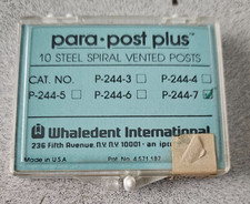 Coltene Whaledent P244-7 Para Post Plus Posts Green Stainless Steel 10/Pk