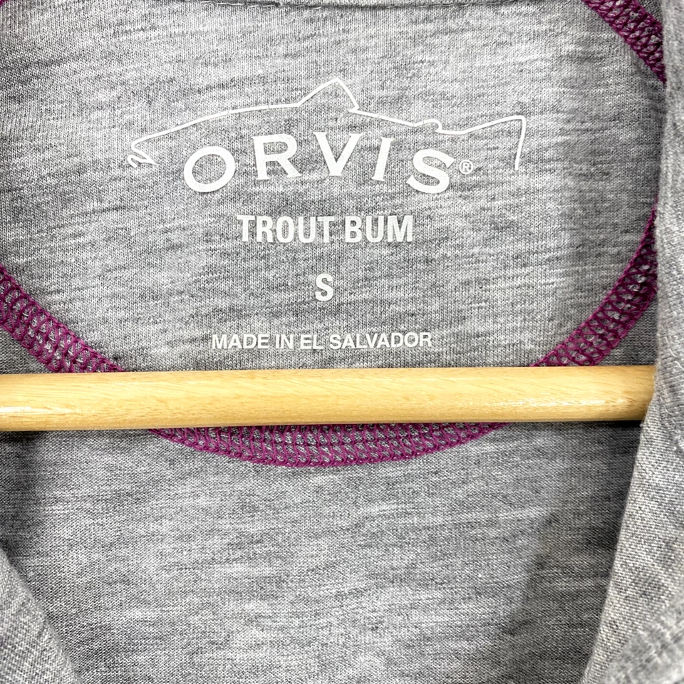Orvis Trout Bum Women’s Top Size Small Gray 1/4 Zip Pullover - Image 4 of 4
