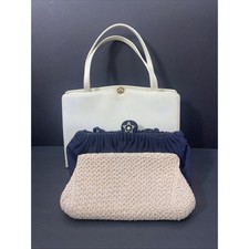 Lot 3 Vintage Evening Bags   2 Clutches  Leather  Handbag Richcraft NY 1950s