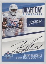 2017 Panini Prestige Draft Day Signatures Jeremy McNichols #DDS-JN Auto 0o2e