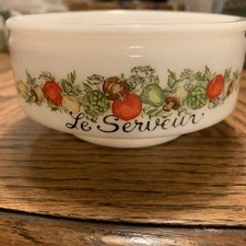 Gemco Le Serveur Corningware Spice of Life Condiment Server/ Soup bowl. Vtg