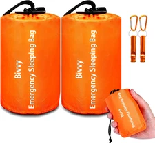 Emergency Sleeping Bag Survival Bag,  Portable Waterproof Thermal Bivy Sacks Tac
