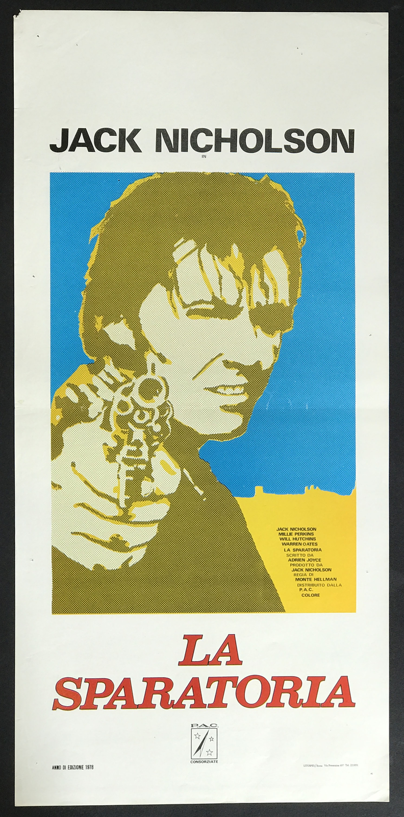 Locandina originale film La sparatoria (1972) - Regia di Monte Hellman