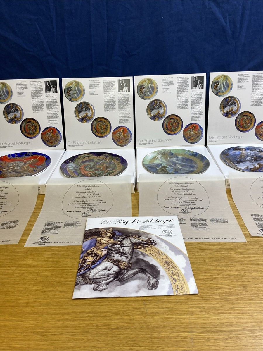 Der Ring des Nibelungen Complete Set of 4 Plates w/Original Boxes
