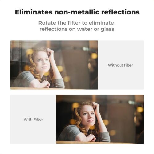 K&F Concept 52mm Clip-on CPL Phone Camera Lens Filter Kit, with iPhone 15 14 13 - Picture 3 of 7