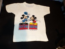 Walt Disney Mickey Mouse T-Shirt 1970's Child's 1776-1976 Rare  gg178 