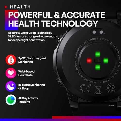 Zeblaze Vibe 7 PRO Hi-Fi Bluetooth Call 1.43" Amoled 3ATM Rugged Smartwatch - Picture 4 of 18