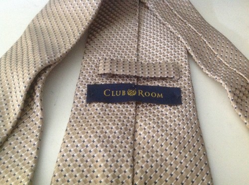 Corbata Cuello Corbata Tejida Oro Bronceado Azul Seda Prendas para el Cuello Corbata Nuevo - Imagen 3 de 3