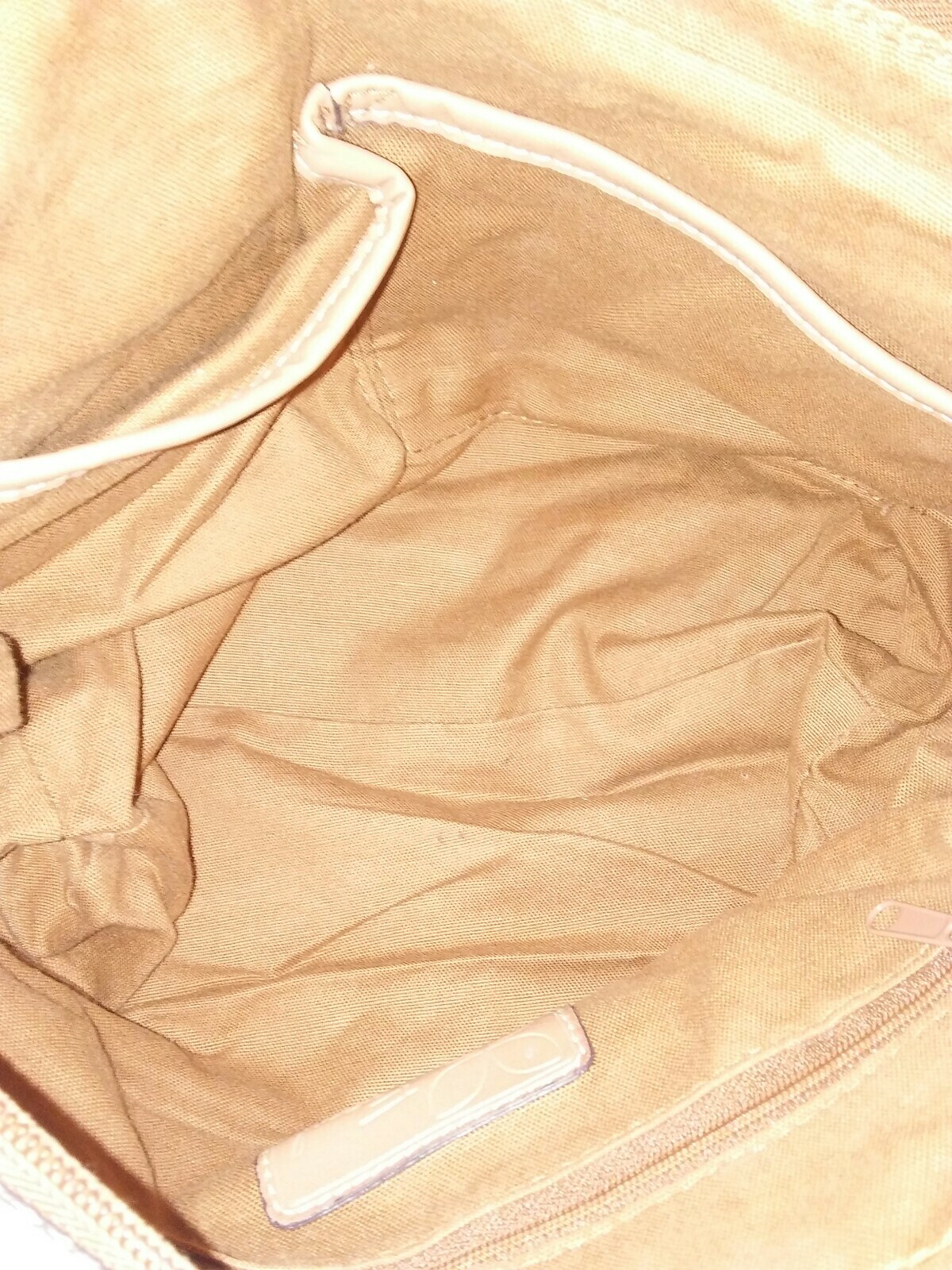 Fossil Multi Colored Brown/Tan Patchwork Knit Tot… - image 7