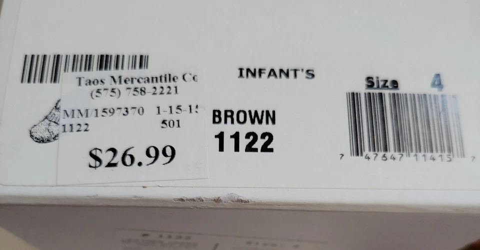 Mocasines de gamuza marrón para bebé bebé de cuero Minnetonka, estilo 1122, talla 4 Foto 4 de 4