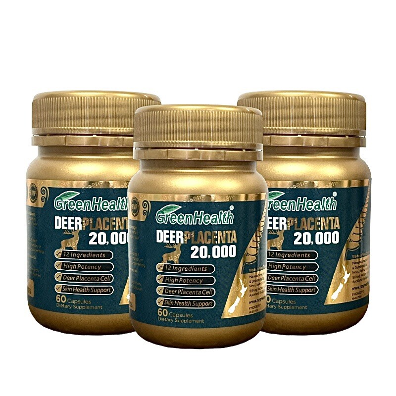 Green Health] 3 x New Zealand Deer Placenta 20000mg 60 Capsules | eBay