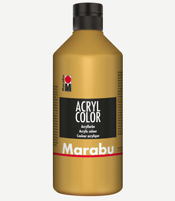 Marabu Acrylfarbe Acryl Color 500 ml gold 084 hochwertige Künstler Mal Farbe neu