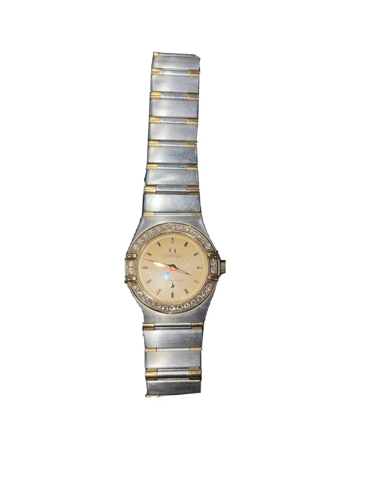 Ladies Omega Constellation 18k gold face with VVS diamonds - Image 2 of 4