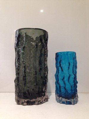 60 S 70 S Large 9 Whitefriars Glass Textured Bark Vase Geoffrey