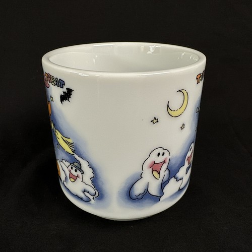 Vintage Kato Kogei Halloween Tasse Trick or Treat Geister verhexte Kürbisse Japan - Bild 2 von 5