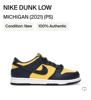 dunk low michigan ps