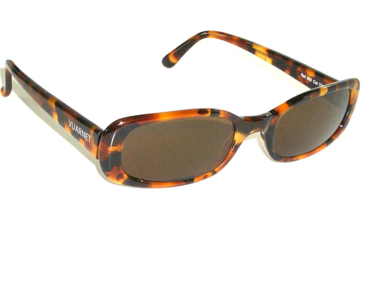 VUARNET Px FRANCE REF. 602 SLEEK BROWN CRYSTAL TORT RECTANGULAR